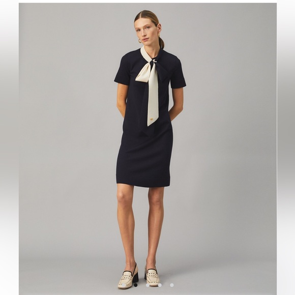 Tory Burch Dresses & Skirts - Tory Burch SHORT SLEEVE BOW SWEATER DRESS